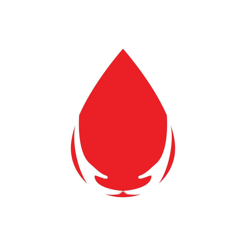 logo d'illustration de sang vecteur