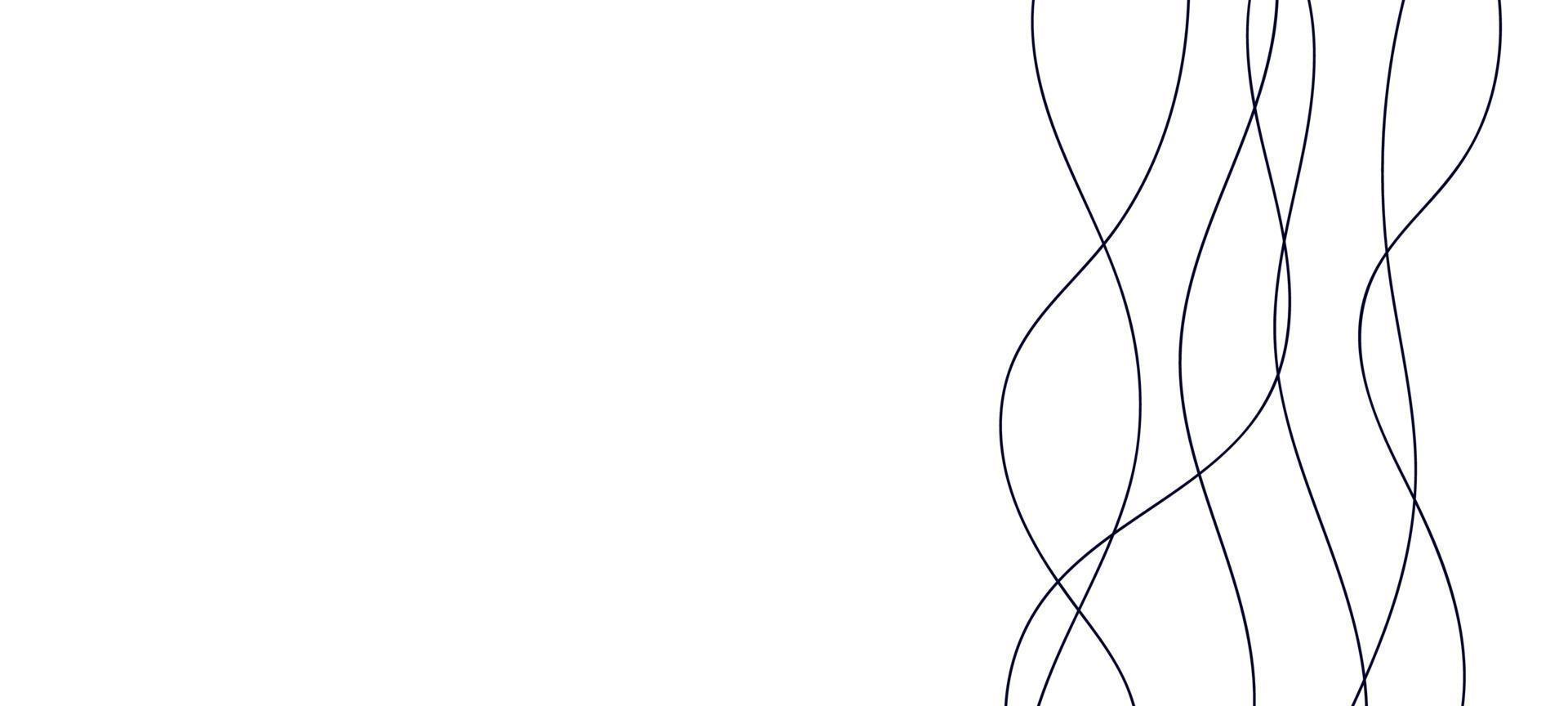 ligne mince ondulée abstraite. bannière d'éléments de gribouillis. motif avec gribouillis, tortille et ondule. illustration vectorielle isolée vecteur