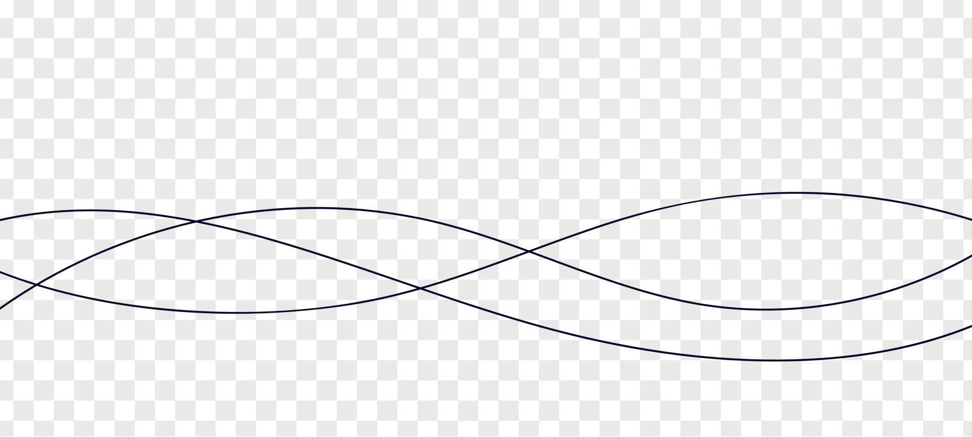 ligne mince ondulée abstraite. bannière d'éléments de gribouillis. motif avec gribouillis, tortille et ondule. illustration vectorielle isolée vecteur