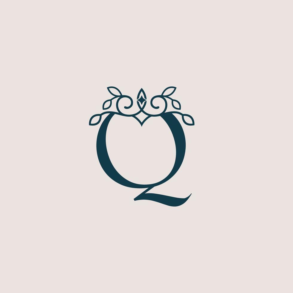 modèle de conception de logo de marque beauté cosmétique q vecteur
