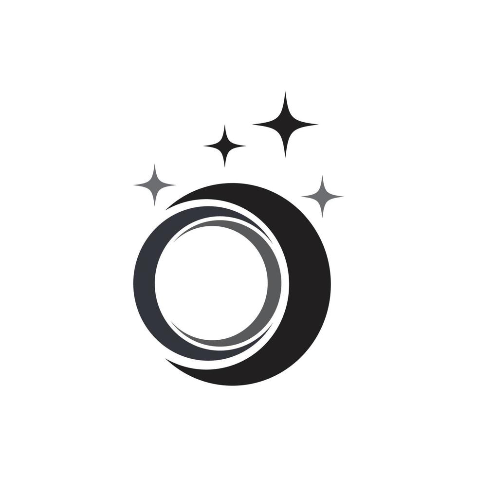 logo de l'illustration de la lune vecteur