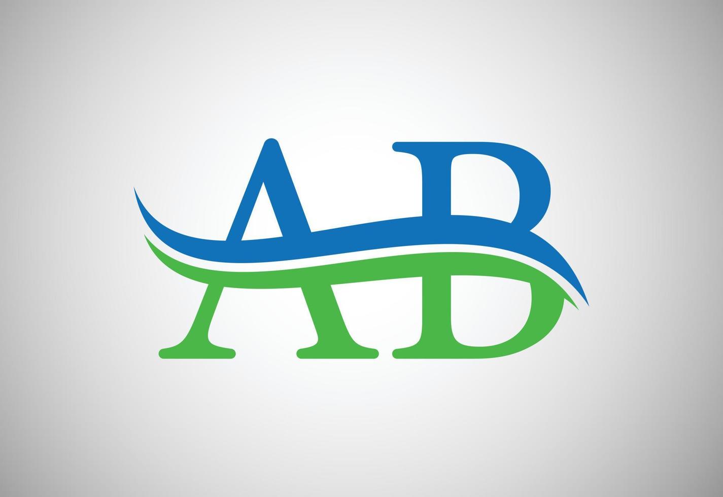 création initiale du logo de la lettre ab, concept de design vectoriel