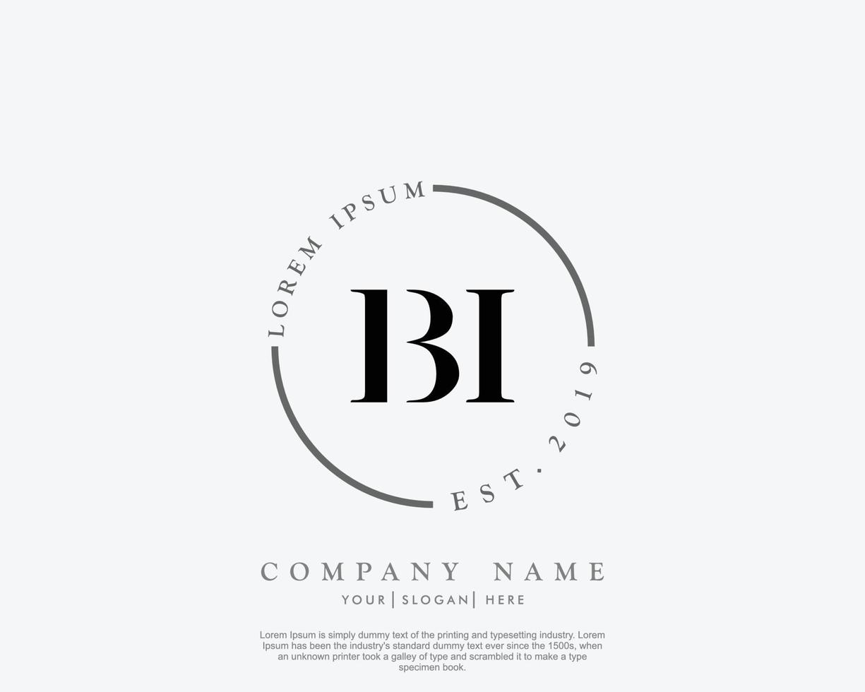 monogramme de beauté du logo bi féminin initial et création de logo élégante, logo manuscrit de la signature initiale, mariage, mode, floral et botanique avec modèle créatif vecteur