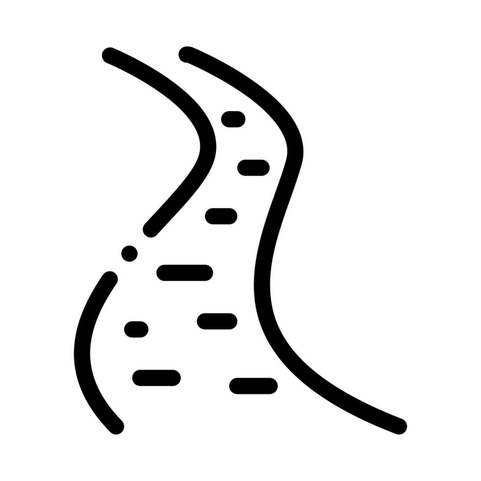 illustration de contour vectoriel icône longue rivière