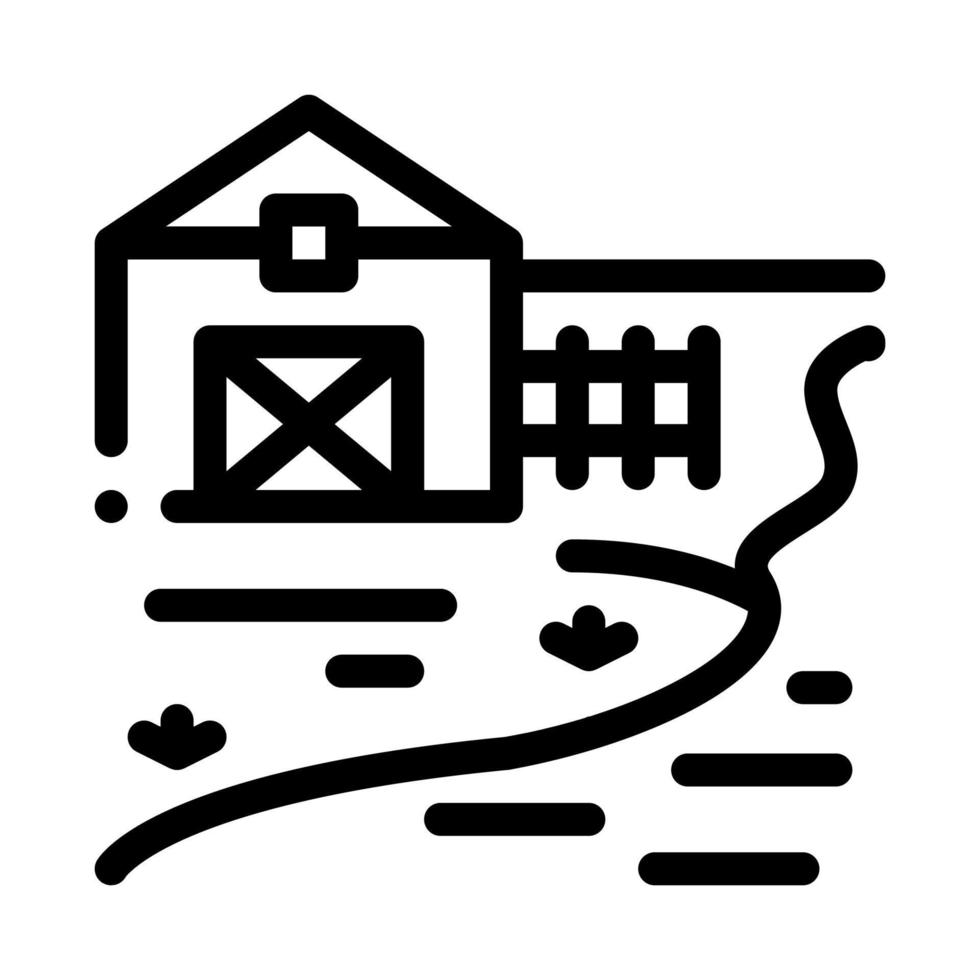 paysage fluvial dans l'illustration vectorielle de l'icône de la campagne vecteur