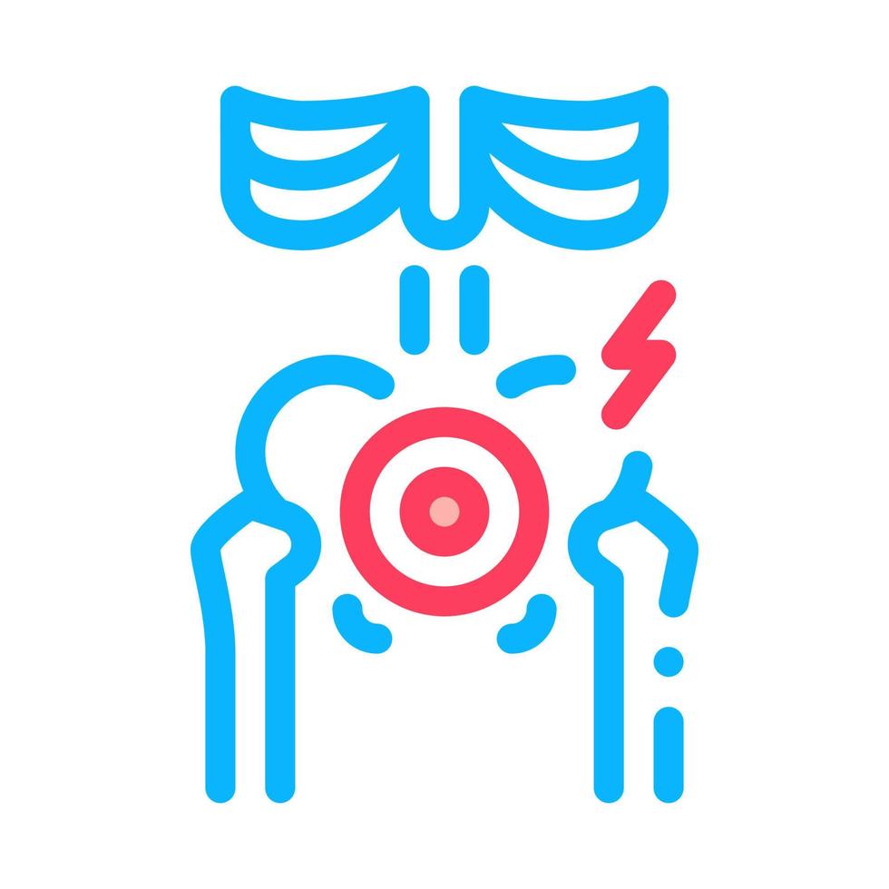 illustration vectorielle de l'icône de l'arthrite de la hanche vecteur