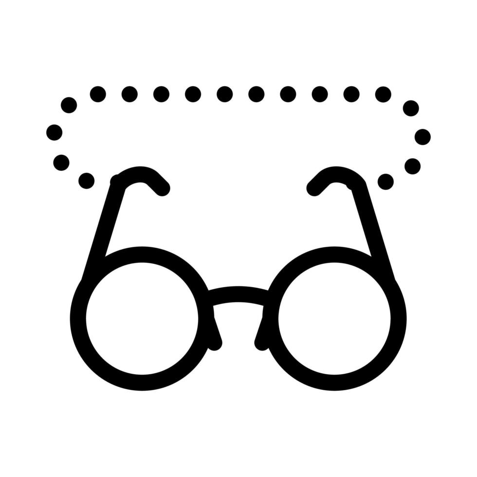 lunettes pour l'illustration vectorielle de l'icône de la vue vecteur
