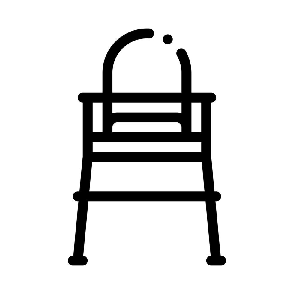 chaise pour l'illustration de contour de vecteur d'icône d'alimentation