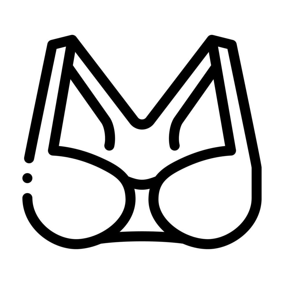 illustration de contour vectoriel icône soutien-gorge sportif