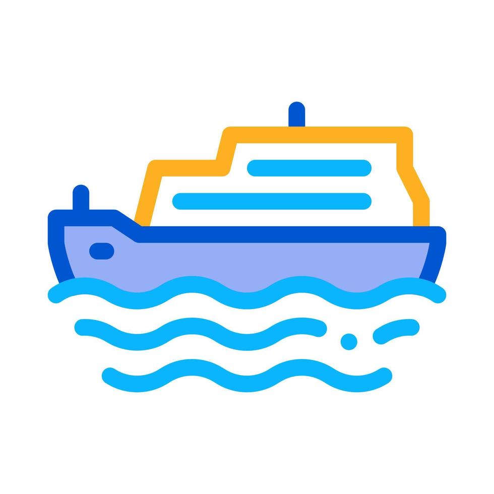 illustration de contour vectoriel icône bateau de plaisance