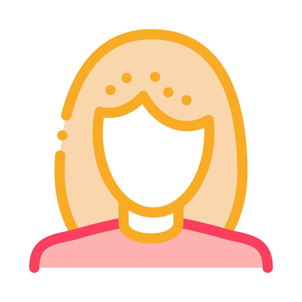 femme silhouette icône vecteur contour illustration