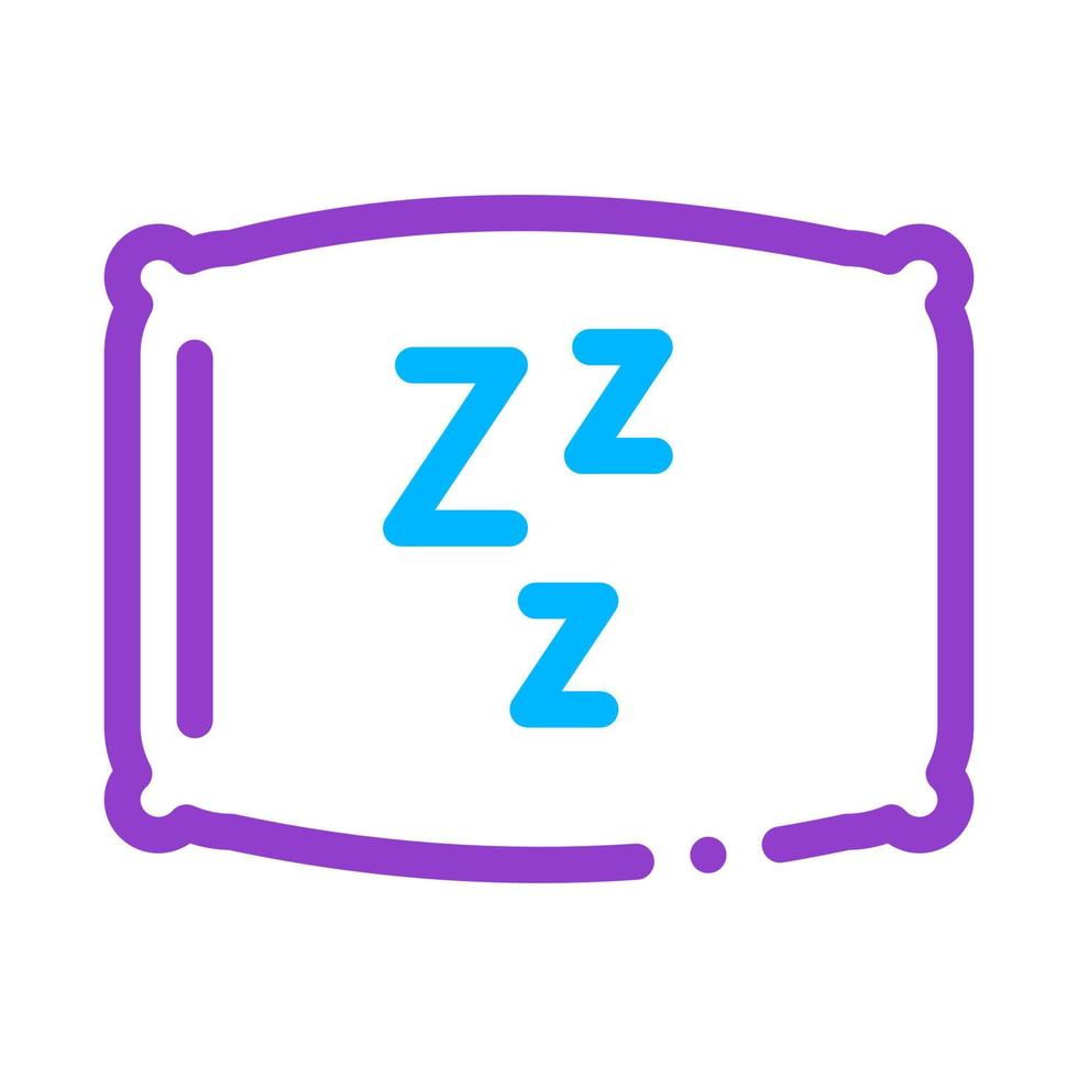 Oreiller confortable pour dormir illustration contour icône vecteur