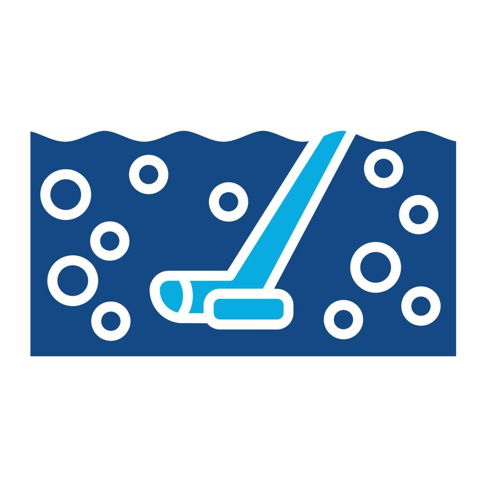 icône de deux couleurs de glyphe de hockey sous-marin vecteur