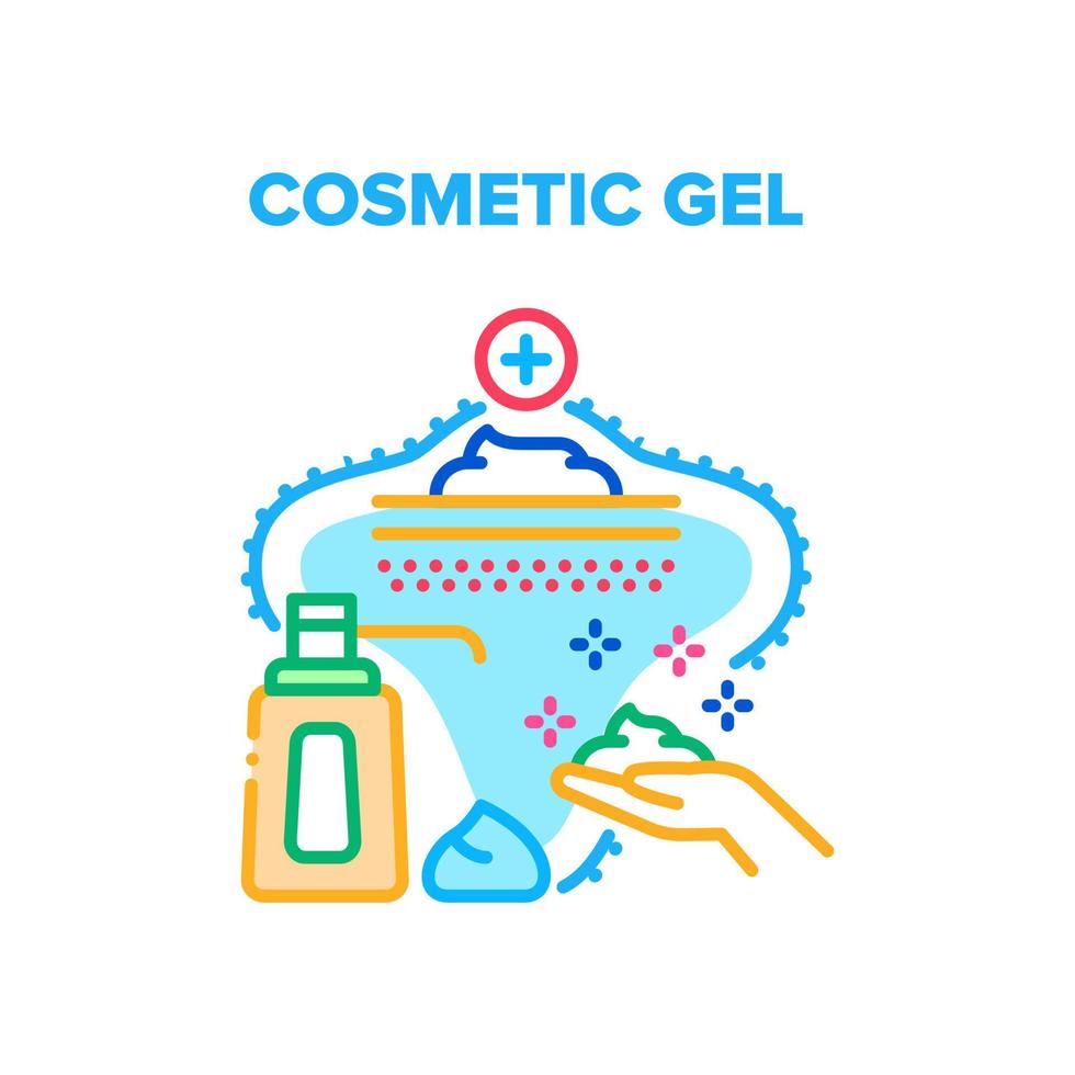 illustration de couleur de concept de vecteur de gel cosmétique