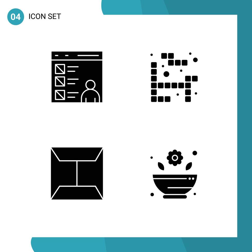 pack d'icônes vectorielles stock de 4 signes et symboles de ligne pour le courrier d'application développer des éléments de conception vectoriels modifiables de mortier de jeu vecteur