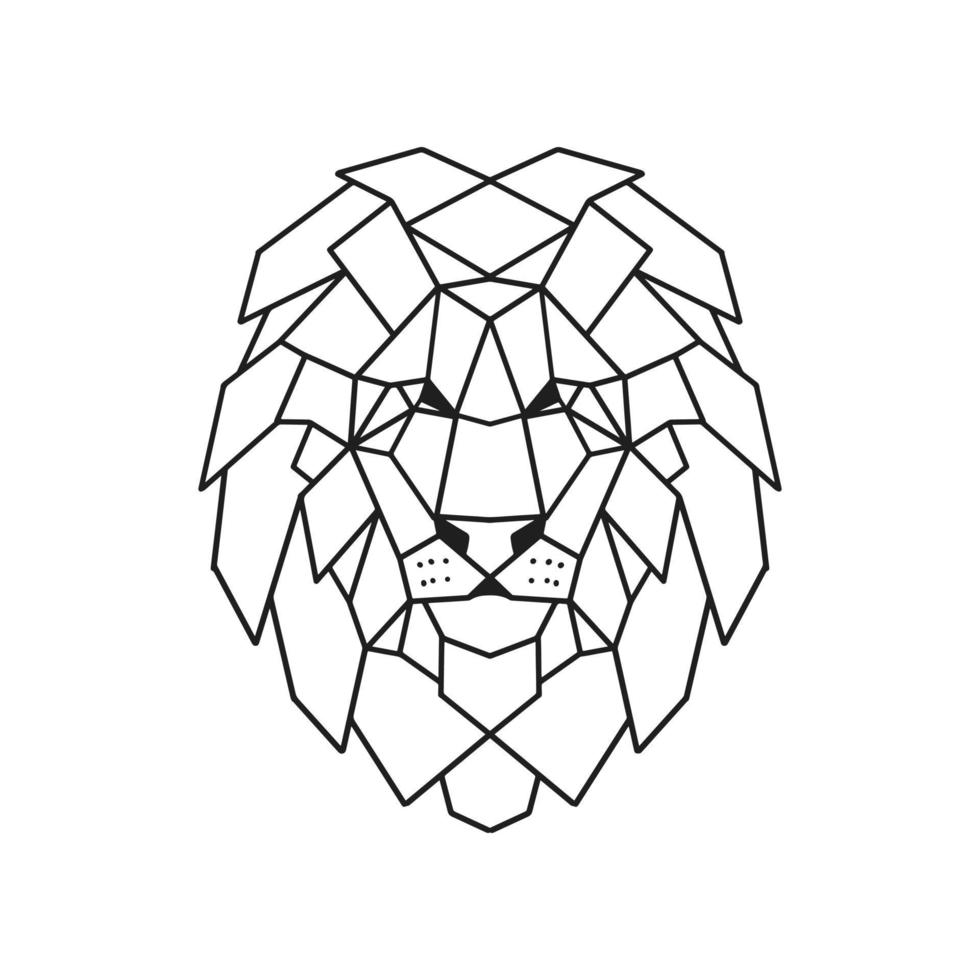 lion lowpoly illustration vecteur