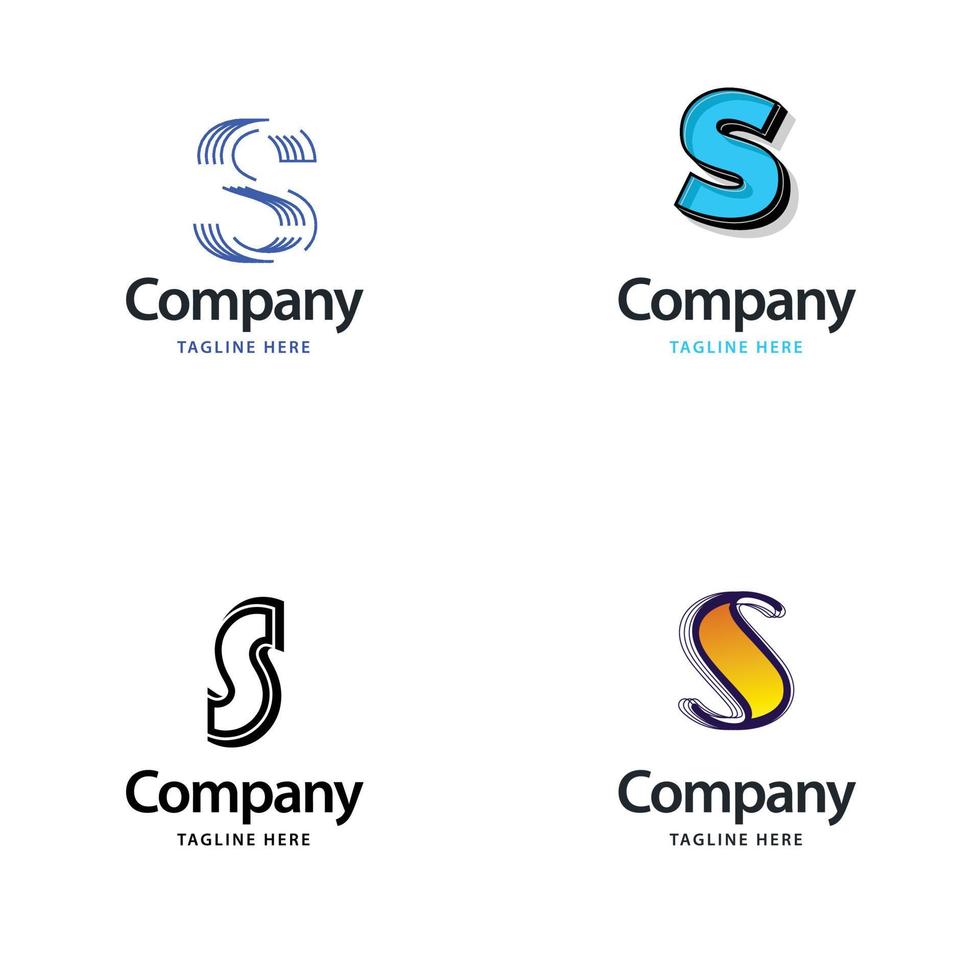 lettre s grand logo pack design création de logos modernes créatifs pour votre entreprise vecteur