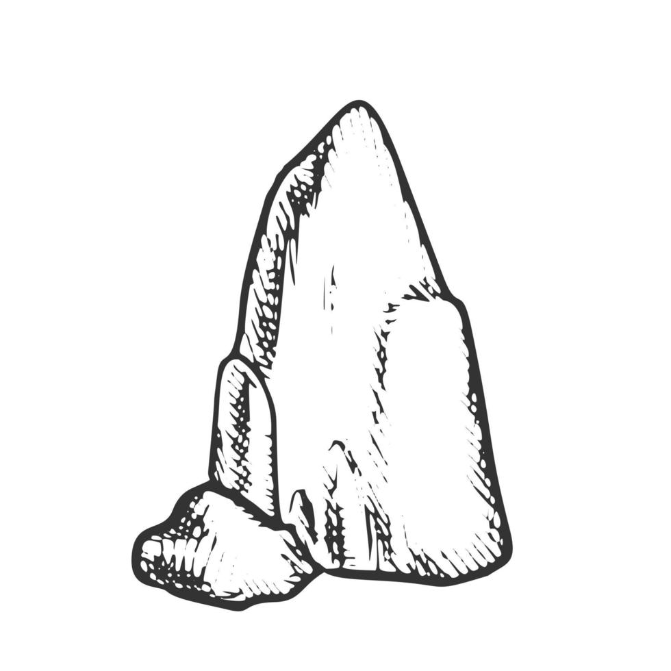 vecteur monochrome pierre plate ou empilée fieldstone