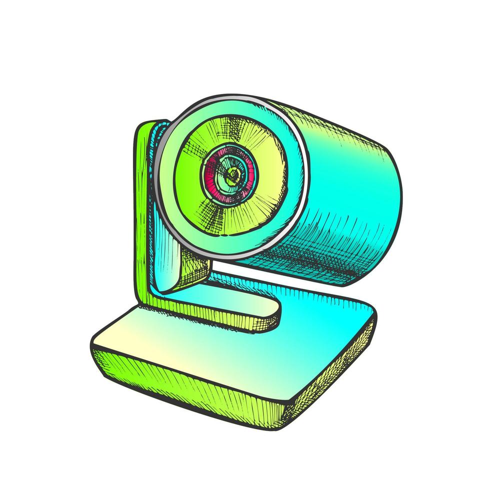 caméra web vecteur de couleur de gadget numérique moderne