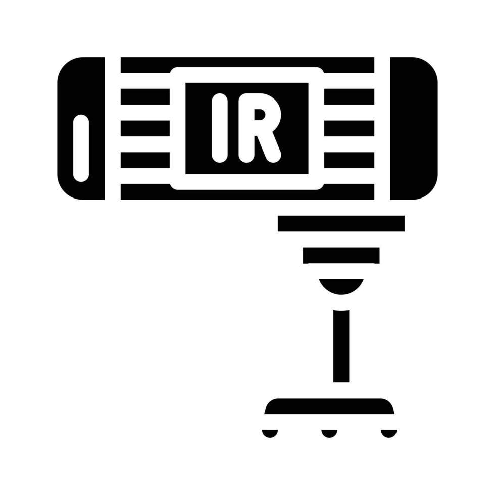 ondes infrarouges équipement glyphe icône illustration vectorielle vecteur