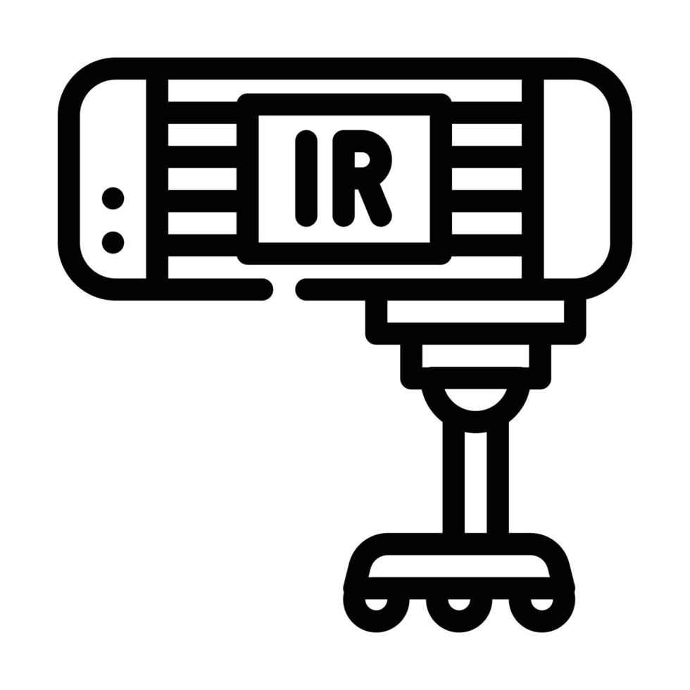 illustration vectorielle de l'icône de la ligne d'équipement des ondes infrarouges vecteur