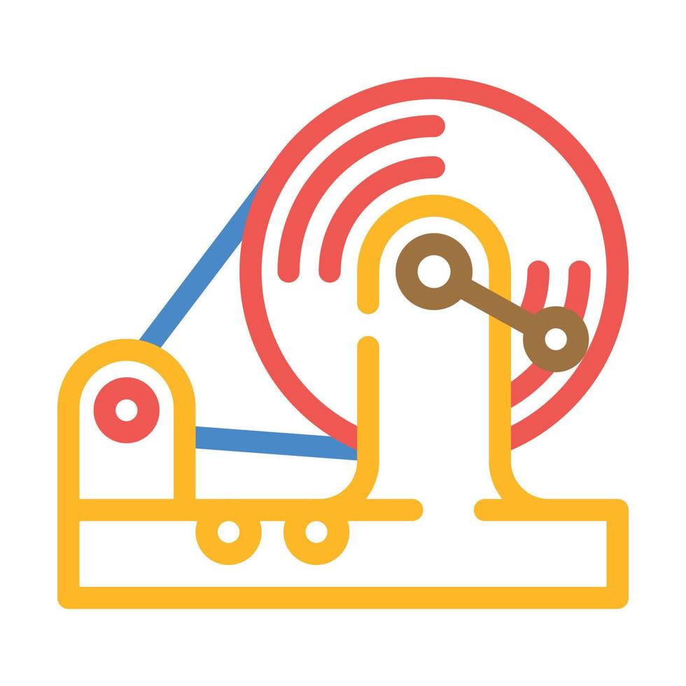 illustration vectorielle de l'icône de couleur électromagnétique de l'équipement d'essai vecteur