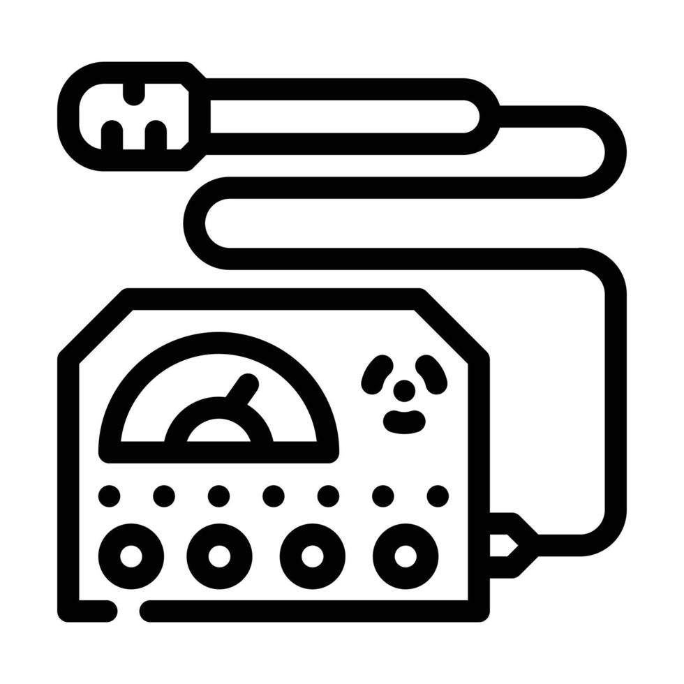 illustration vectorielle de l'icône de la ligne du compteur d'ondes électromagnétiques vecteur