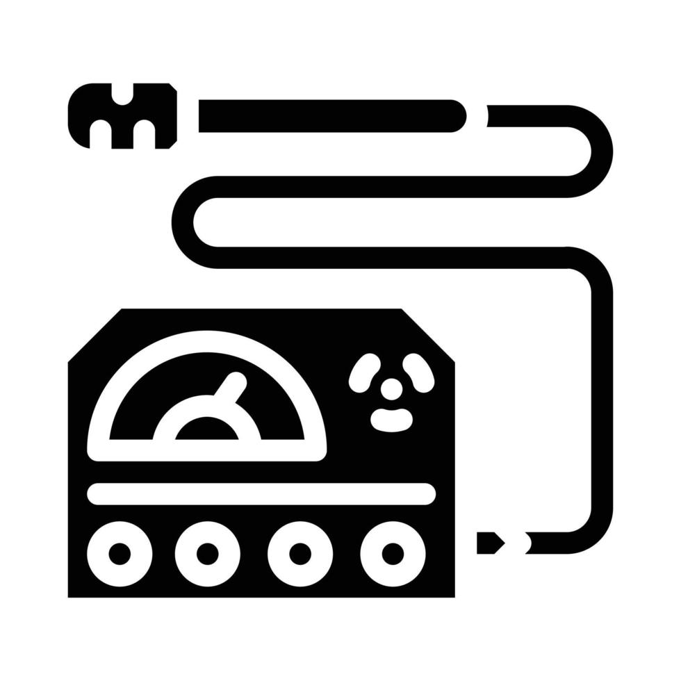 illustration vectorielle de l'icône du glyphe du compteur d'ondes électromagnétiques vecteur