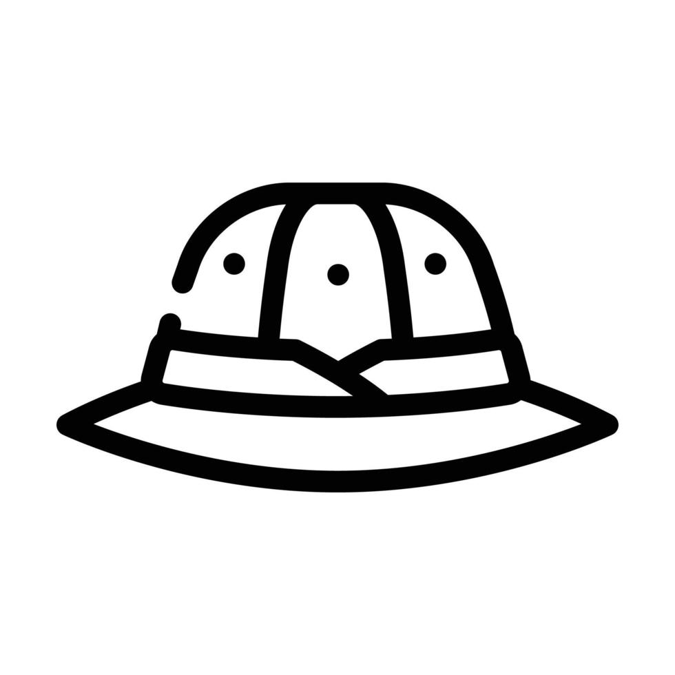 illustration vectorielle d'icône de ligne de chasseur de chapeau vecteur