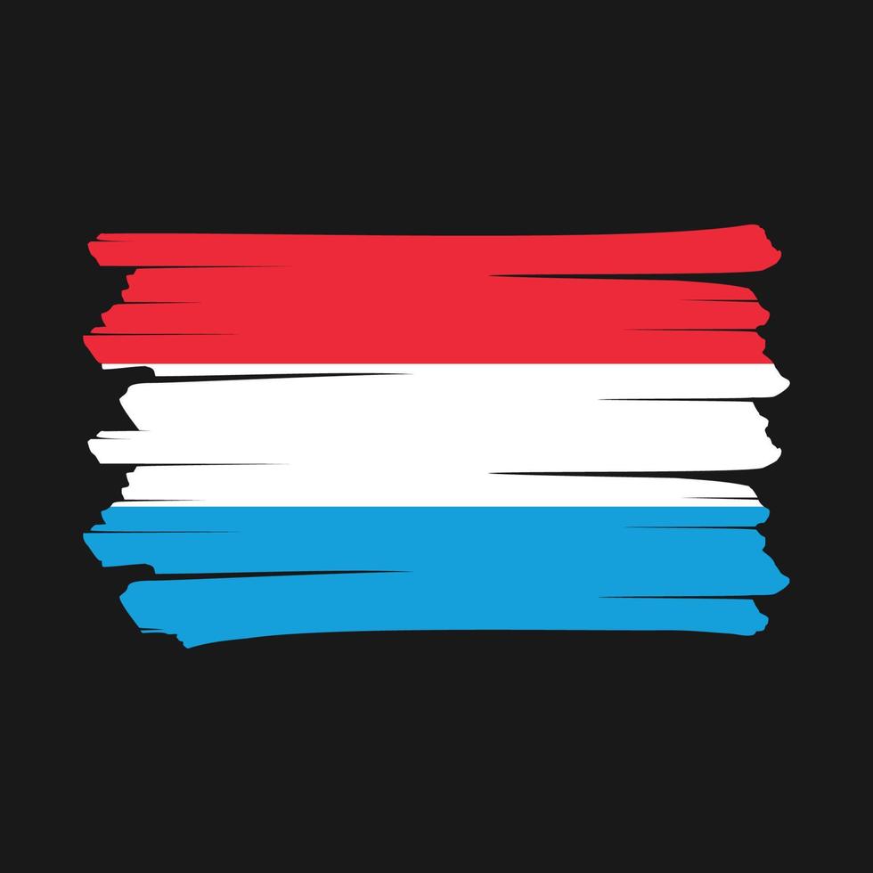 pinceau drapeau luxembourgeois vecteur