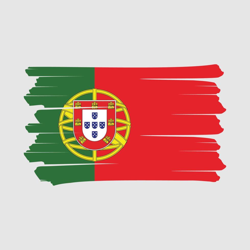 brosse drapeau du Portugal vecteur