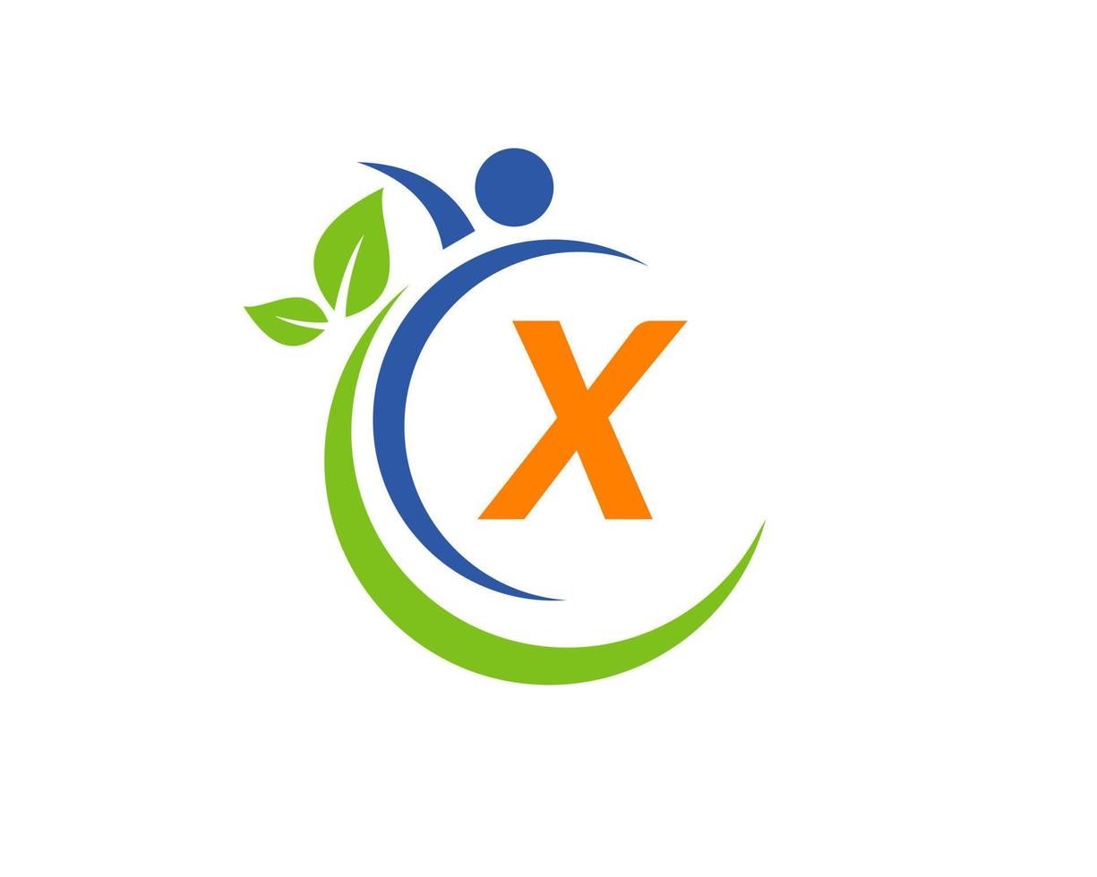 lettre x modèle de logo de soins de santé. illustration vectorielle de logo médical modèle vecteur