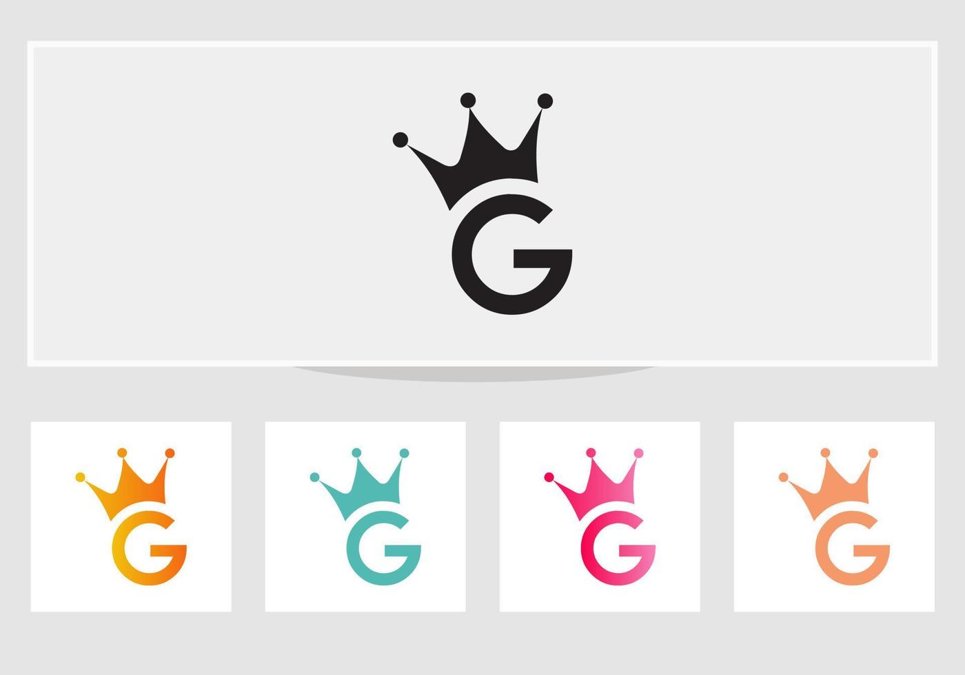 création de logo lettre g couronne vecteur
