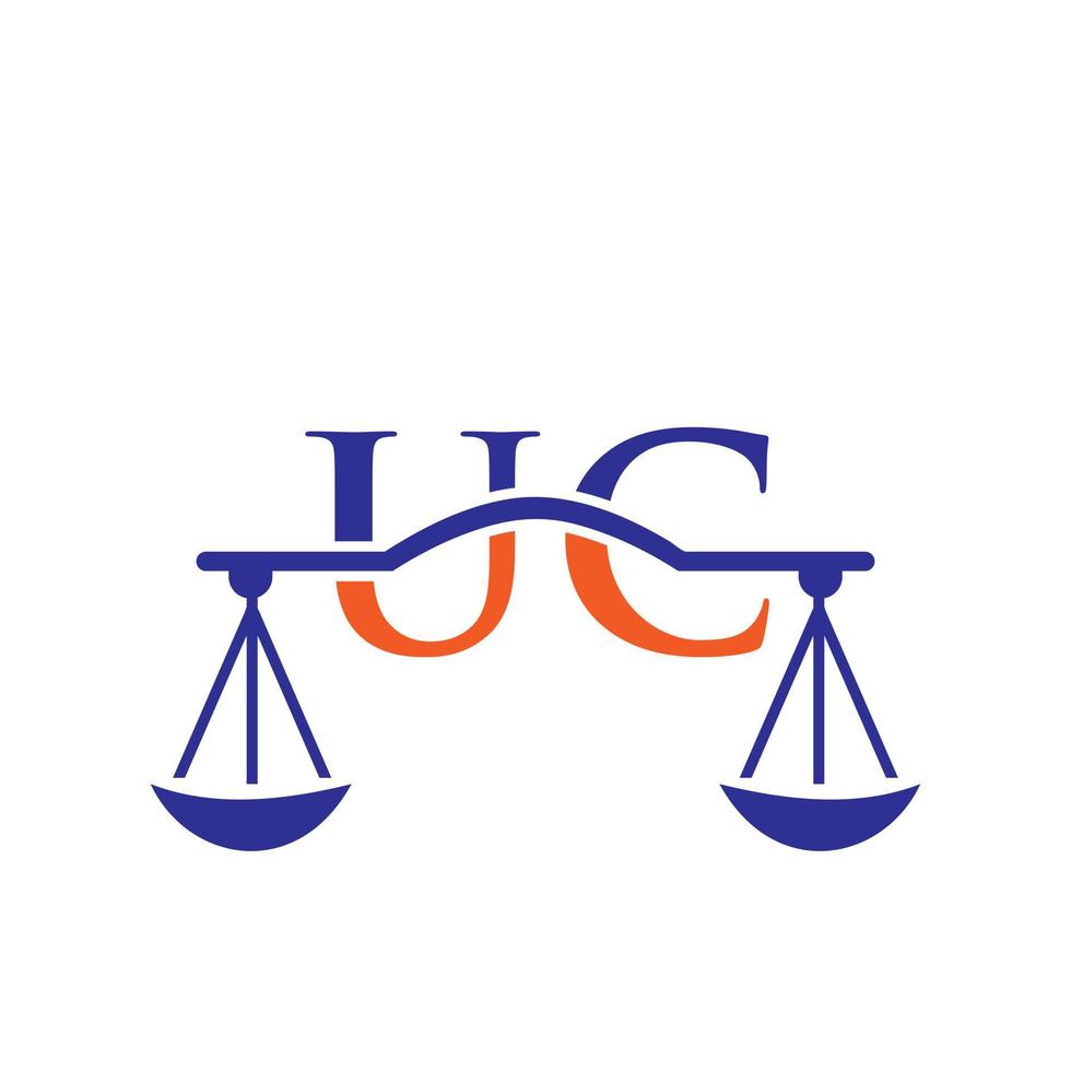 lettre de cabinet d'avocats création de logo uc. signe d'avocat vecteur