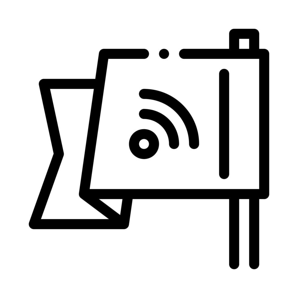 illustration vectorielle de l'icône du drapeau de destination de l'optimisation des moteurs de recherche vecteur