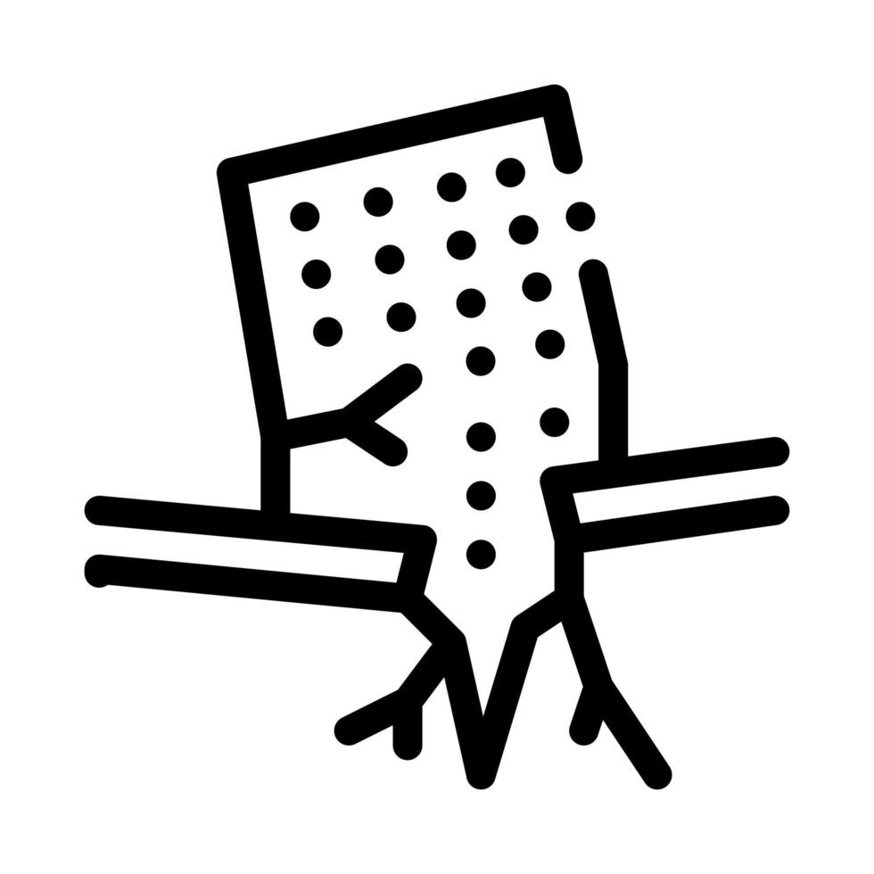 illustration vectorielle de l'icône de l'épave de la maison ertnquake vecteur