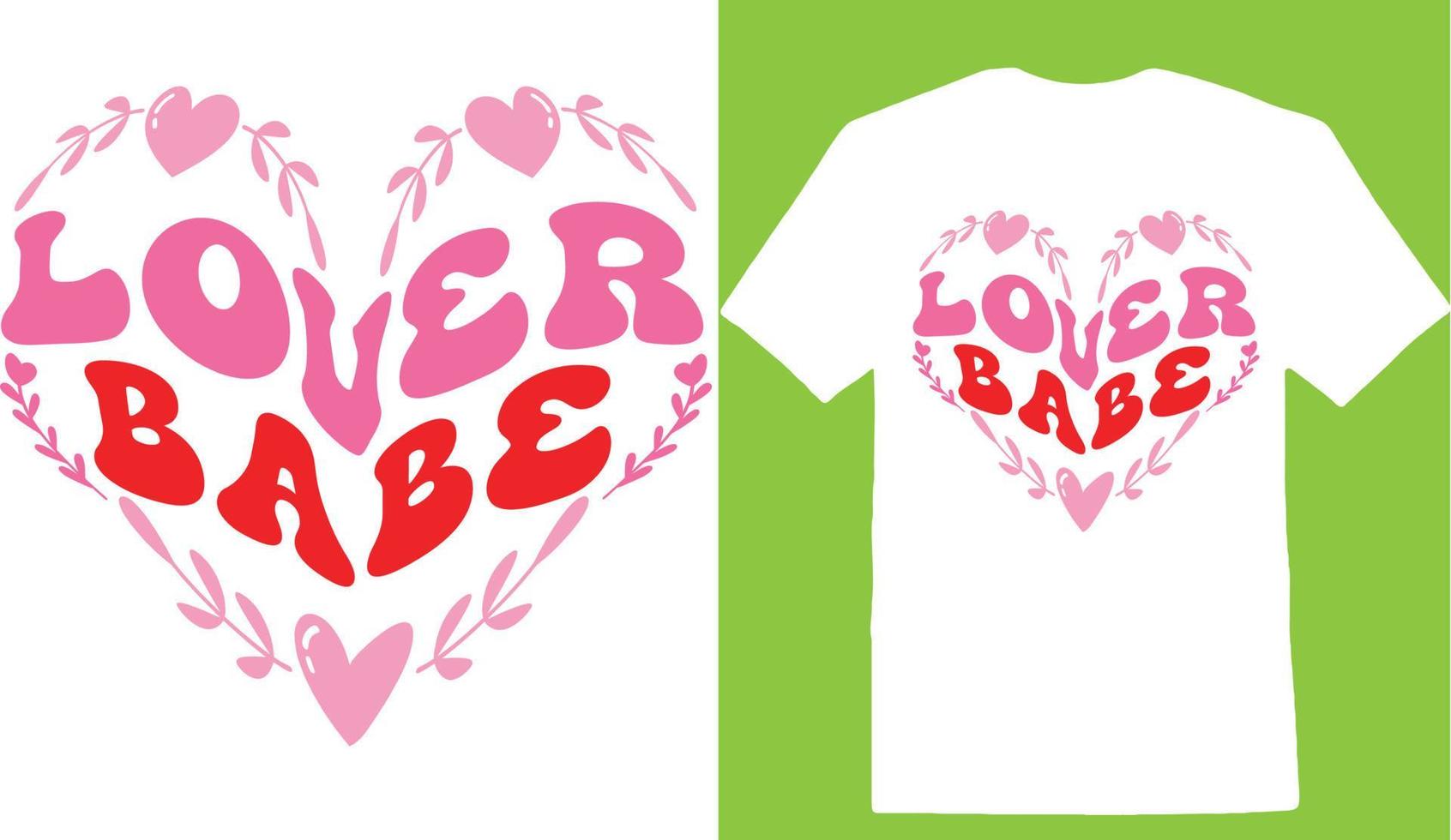 amant bébé saint valentin t-shirt vecteur