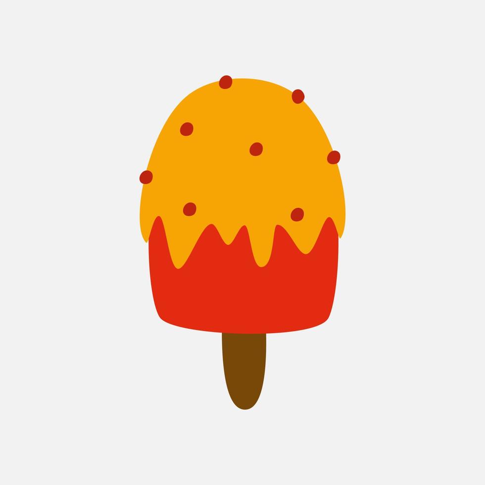illustration vectorielle de popsicle clip art tropical ou fraise pour les décorations de conception. illustration du thème de la nourriture et des boissons d'été. vecteur
