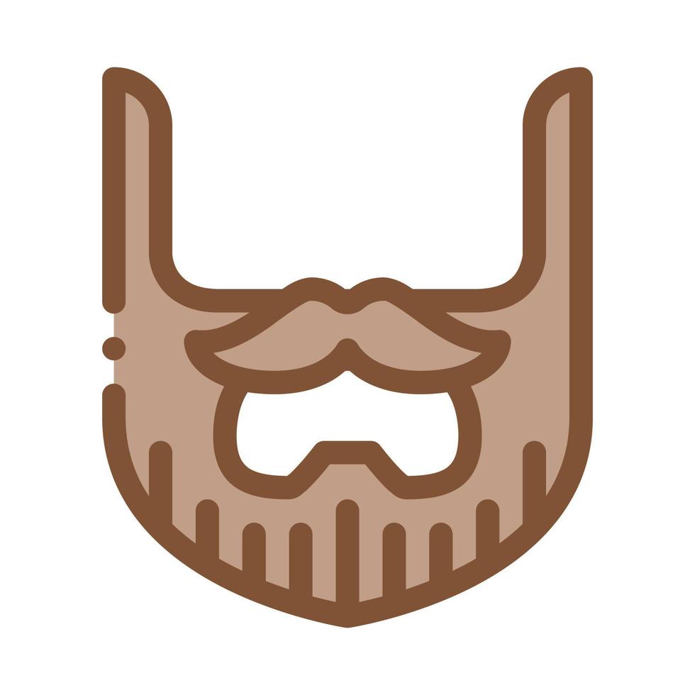 barbe moustache moustache contour icône illustration vecteur