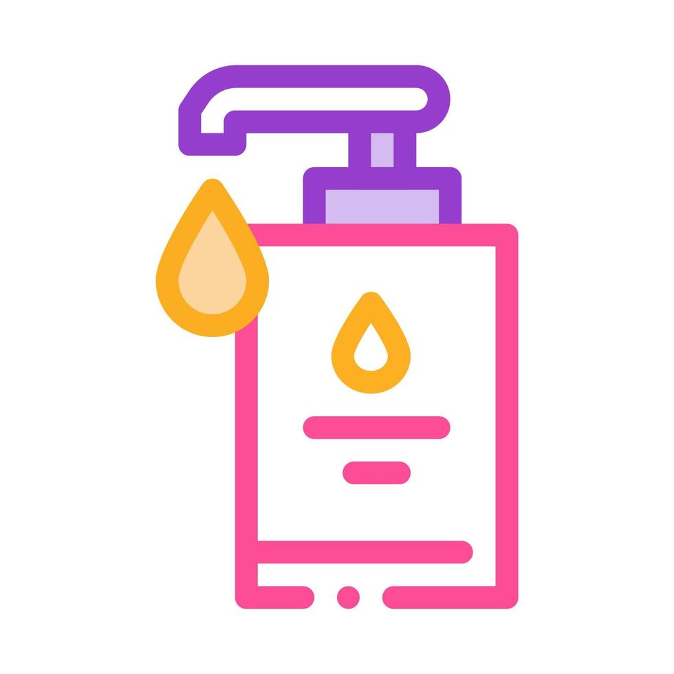 illustration de contour icône bouteille de savon hygiène vecteur