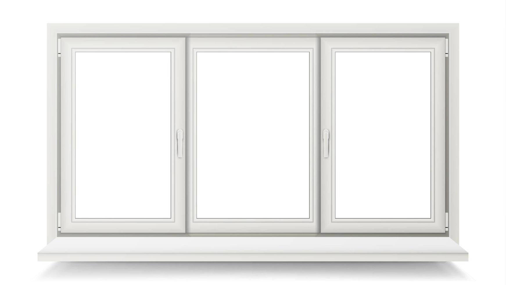vecteur de fenêtre en plastique fermé. isolé sur blanc illustration