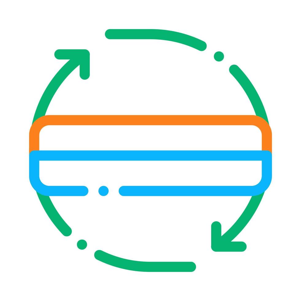 illustration de contour de l'icône de la flèche à deux côtés du matelas vecteur