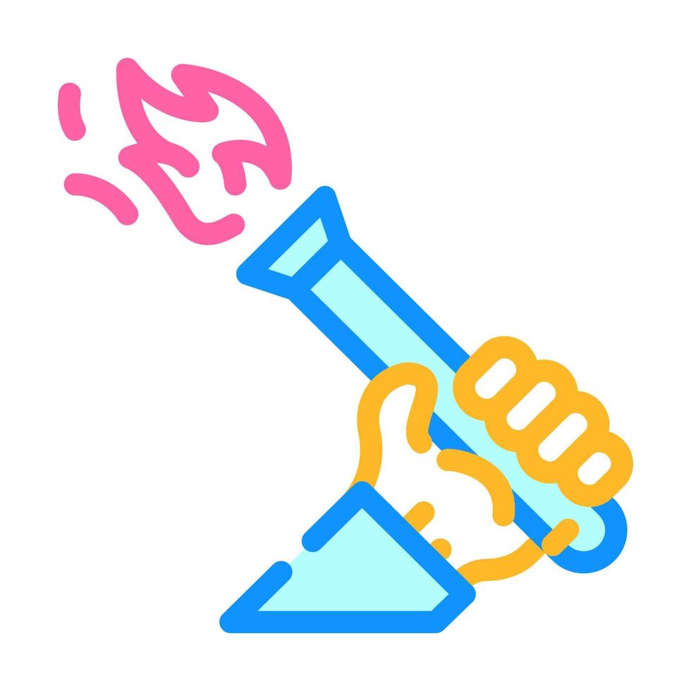 icône de couleur de la torche olympique couleur d'illustration vectorielle vecteur