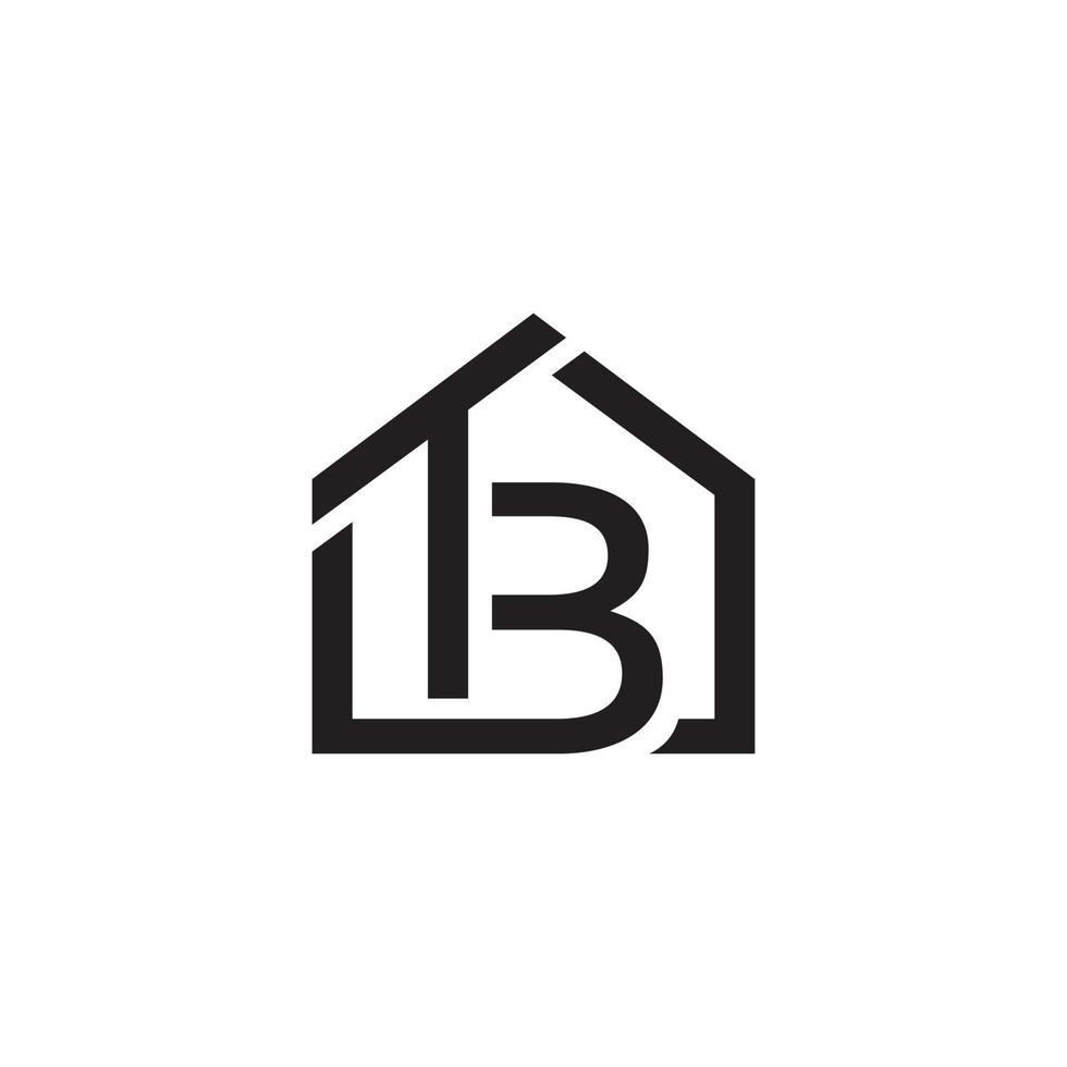 logo de la maison initiale tb vecteur