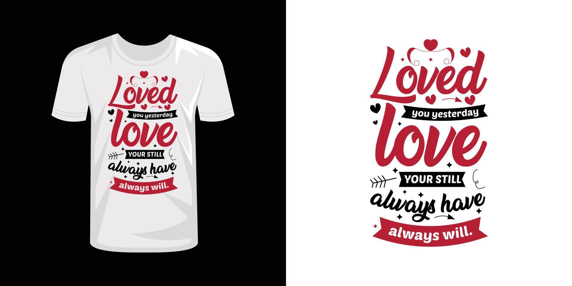 conception de t shirt typographie saint valentin vecteur