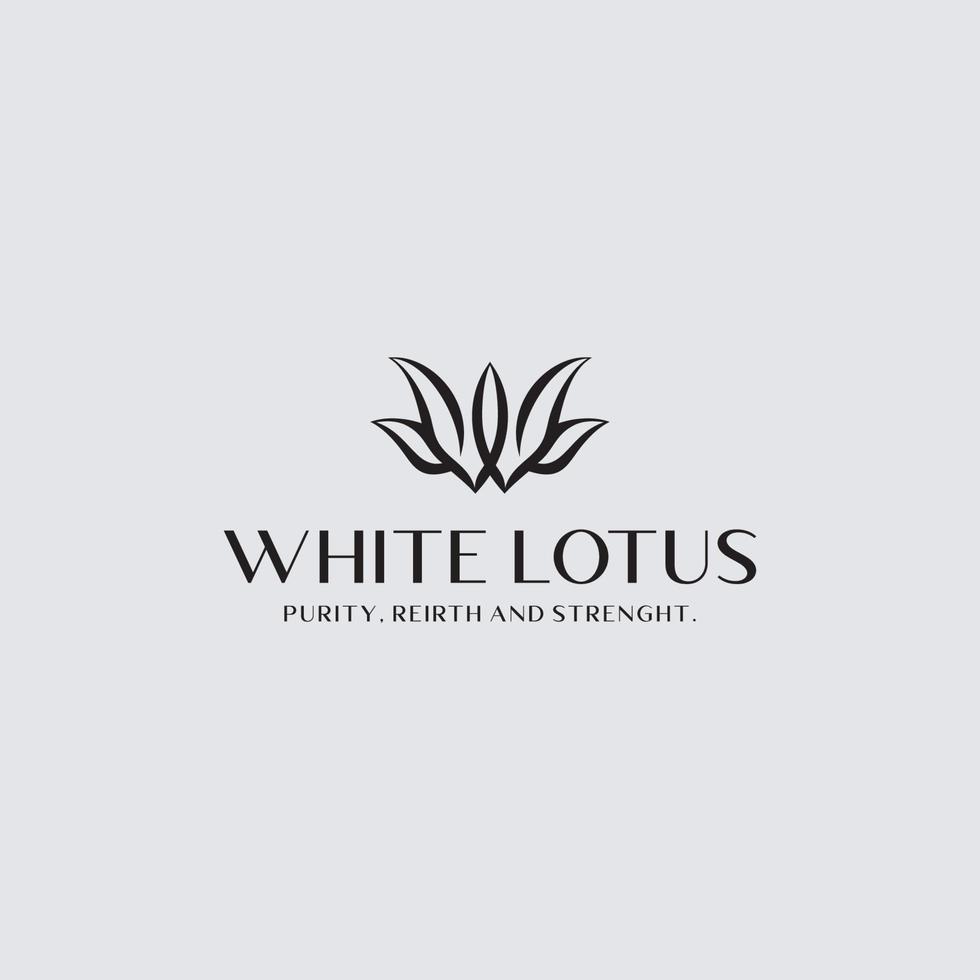 création de logo de fleur minimale créative w, création de logo w lotus vecteur