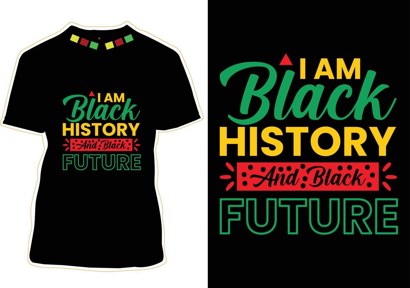 conception de t-shirt du mois de l'histoire des noirs vecteur