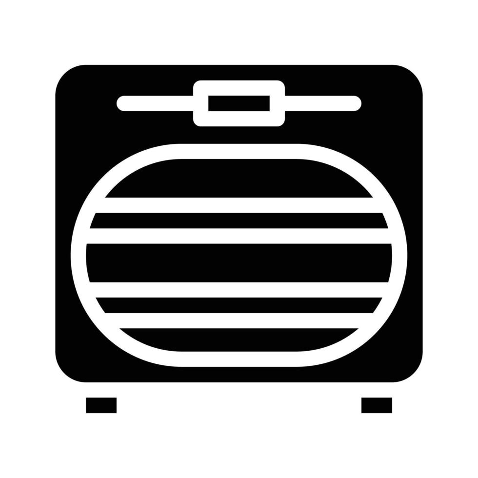 illustration vectorielle d'icône de glyphe de four d'assainissement isolée vecteur