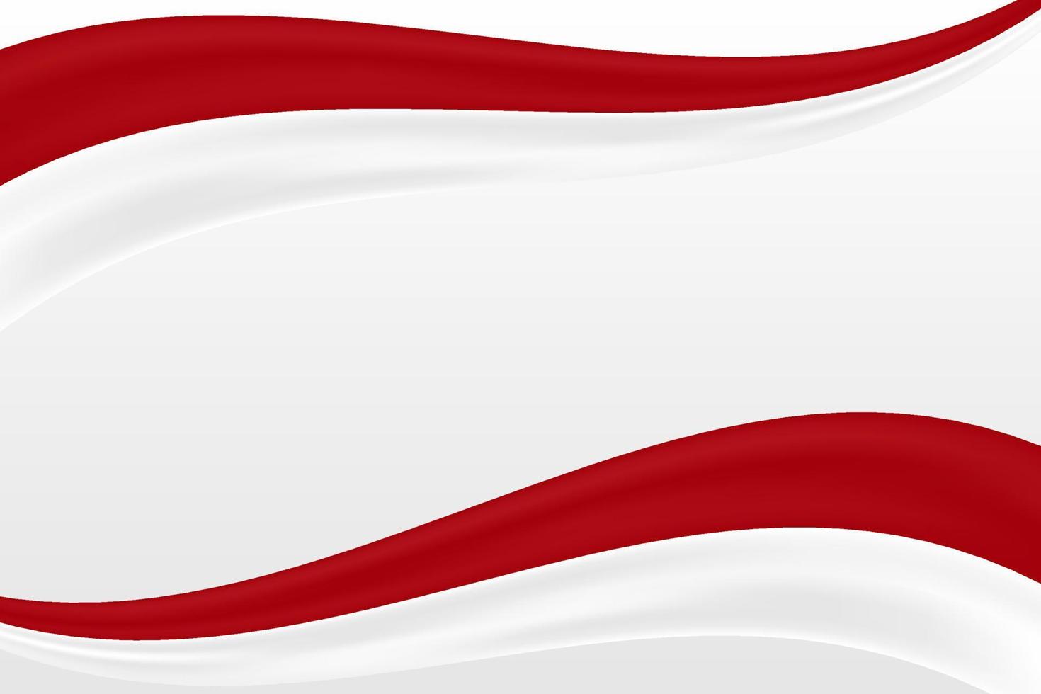 abstrait drapeau ondulé ruban fond indonésie conception de la fête de l'indépendance, illustration vectorielle vecteur