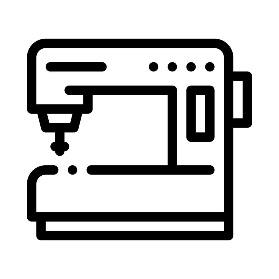 illustration de contour vectoriel icône machine à coudre